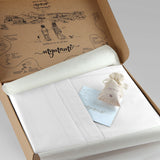 Mymami double bed sheets in snow white organic cotton