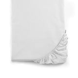 Single fitted sheet in snow white organic cotton