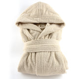 Mymami Natural hooded bathrobe in organic cotton