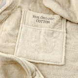 Mymami Natural hooded bathrobe in organic cotton