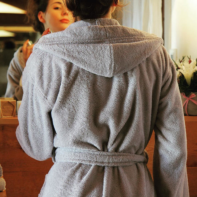 Pietra Mymami hooded bathrobe in organic cotton