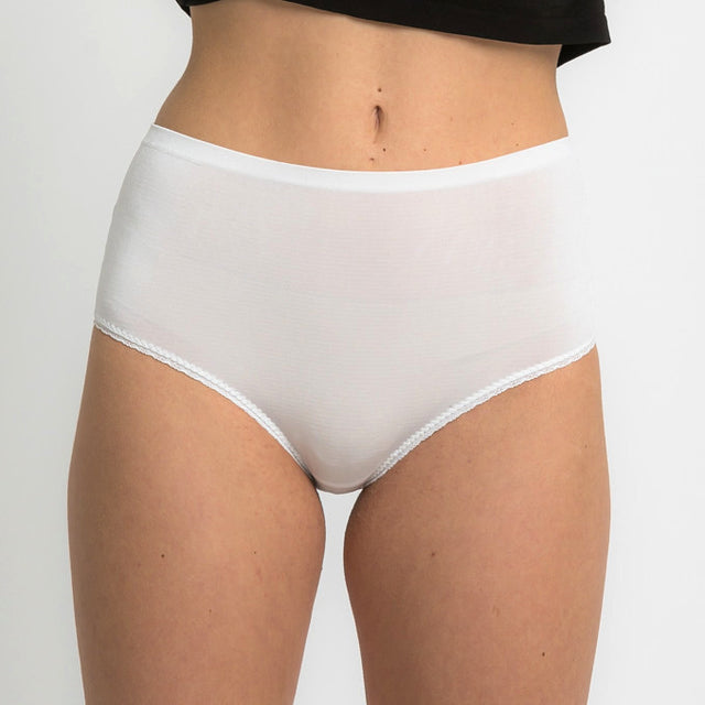 High waist culotte briefs in vegetable silk