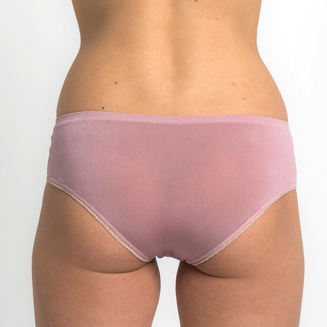 High waist culotte briefs in vegetable silk