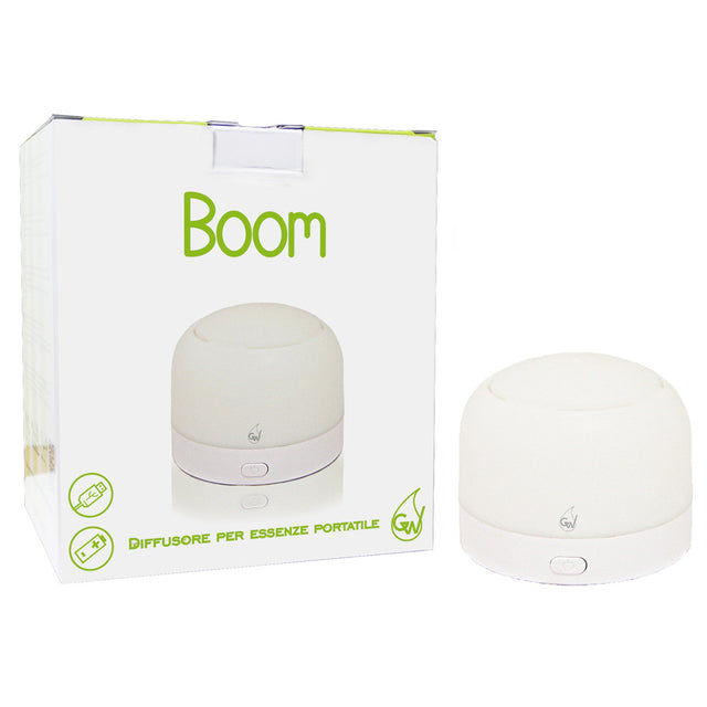 Boom waterless diffuser for essences with chromotherapy