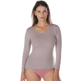 Women's long-sleeved shirt in Modal and Cotton