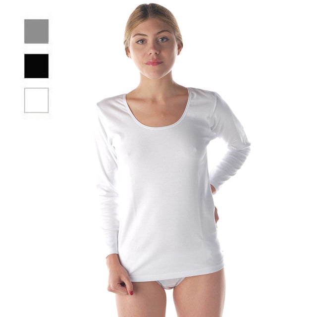 Women's long-sleeved pure winter thermal cotton shirt