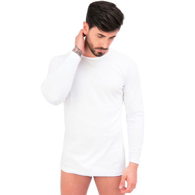 Men's long-sleeved pure winter thermal cotton shirt