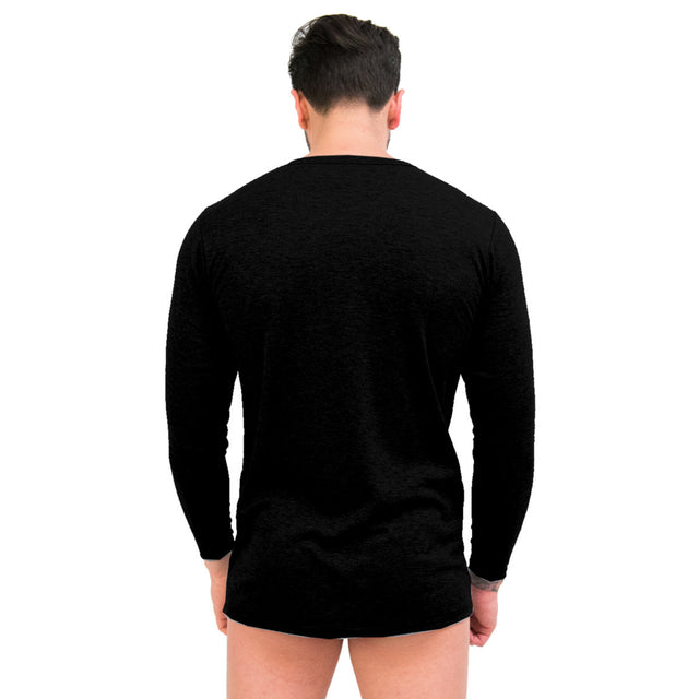 Men's long-sleeved pure winter thermal cotton shirt