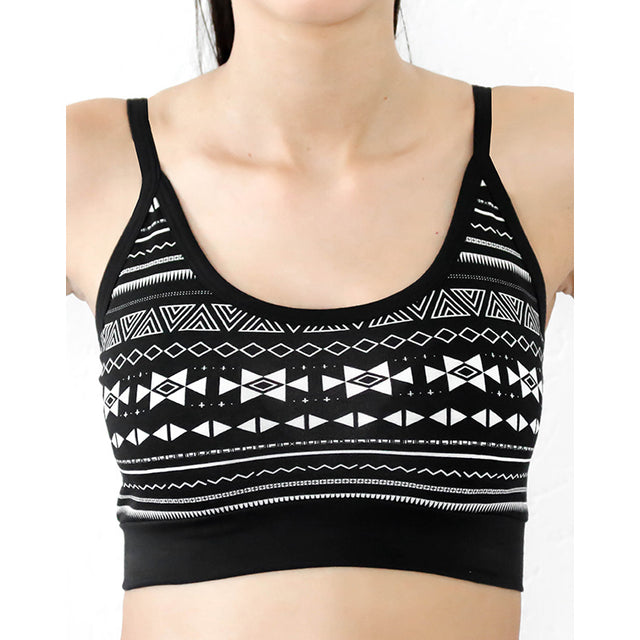 Geometric Bustier Top Bra in organic cotton