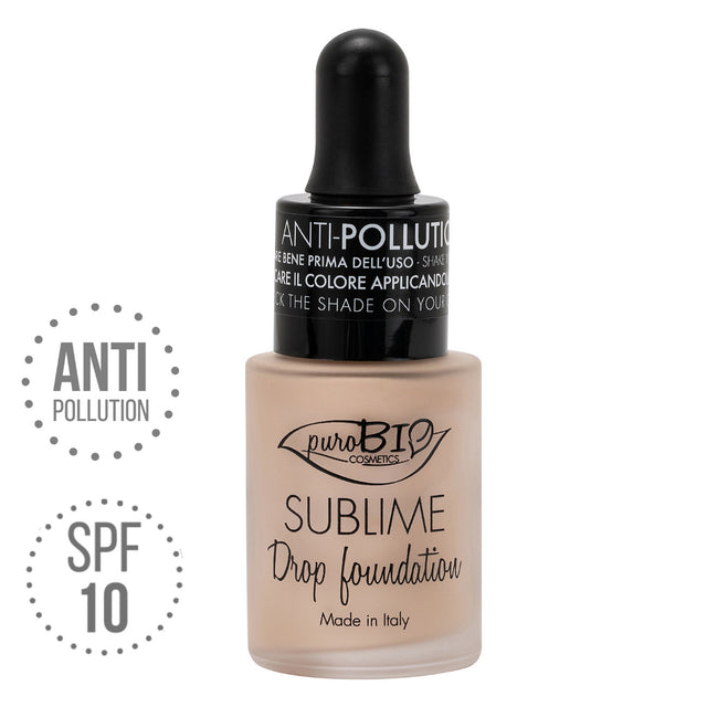 Drop Foundation Sublime 01 Y pureBIO VEGAN foundation