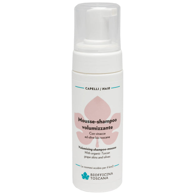 Volumizing mousse-shampoo for fine or weak hair