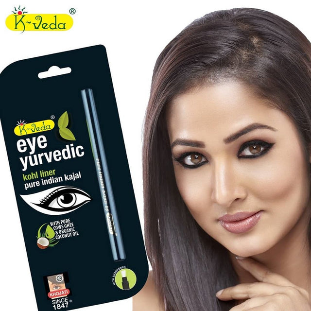 Fine Natural Ayurvedic Kajal - BLACK Glitter