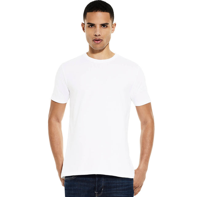 Unisex heavy white short-sleeved shirt in organic cotton