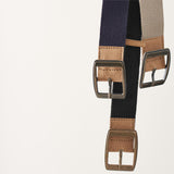 Edinburgh belt in organic cotton and vegan eco-leather