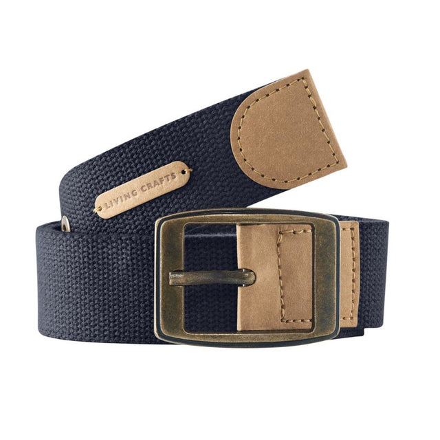 Edinburgh belt in organic cotton and vegan eco-leather