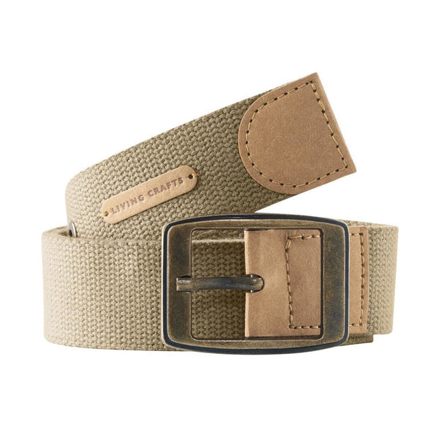 Edinburgh belt in organic cotton and vegan eco-leather