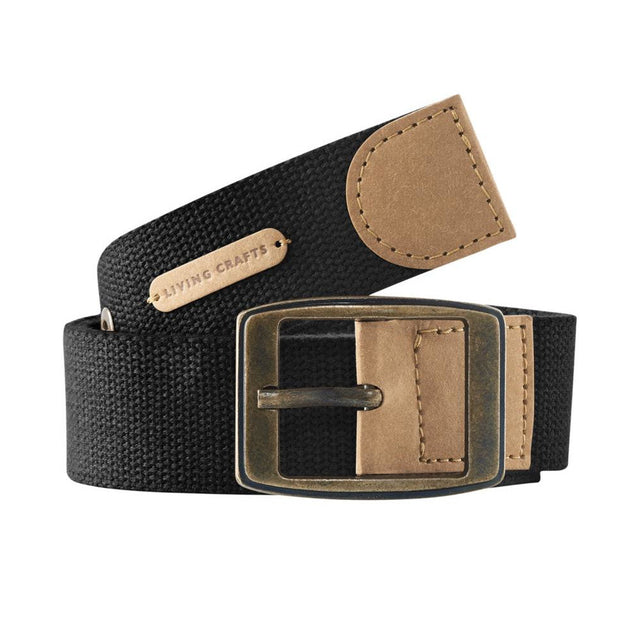 Edinburgh belt in organic cotton and vegan eco-leather