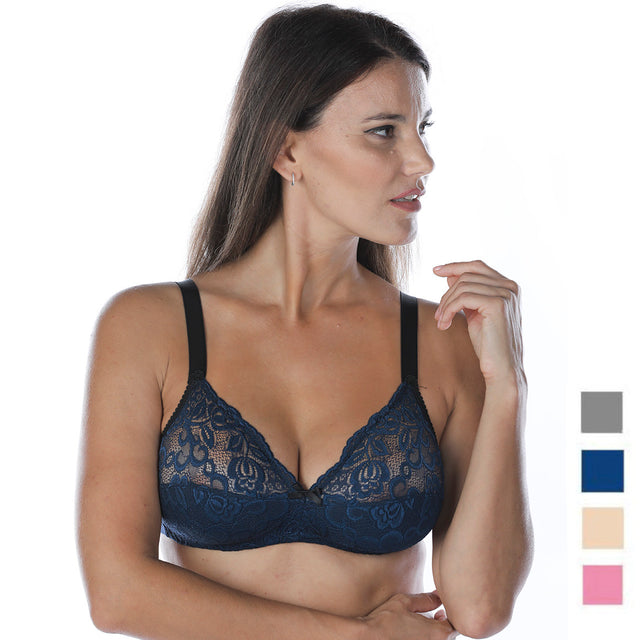 Reggiseno in Modal e Cotone con pizzo