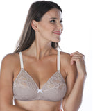 Modal and cotton bra with lace