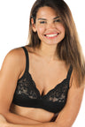 Modal and cotton bra with lace