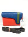 Multicolored Square bag in Fairtrade recycled leather