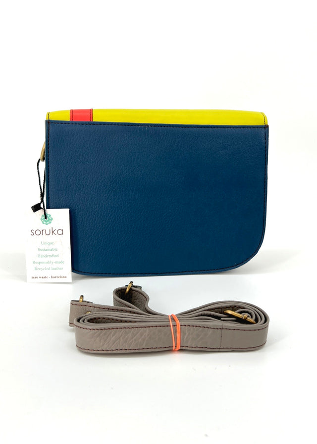 Square Wave bag in Fairtrade recycled leather