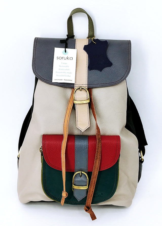 Soruka basic backpack in Fairtrade recycled leather