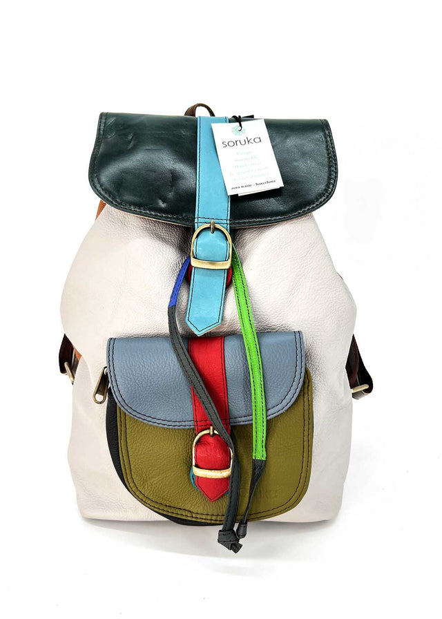 Soruka basic backpack in Fairtrade recycled leather