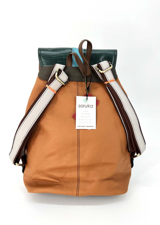 Soruka basic backpack in Fairtrade recycled leather