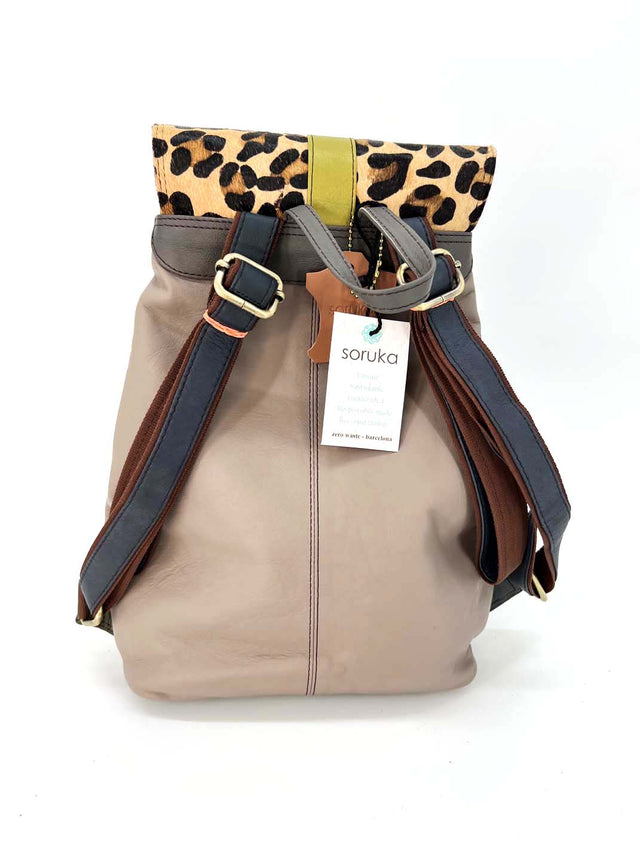 Soruka basic backpack in Fairtrade recycled leather