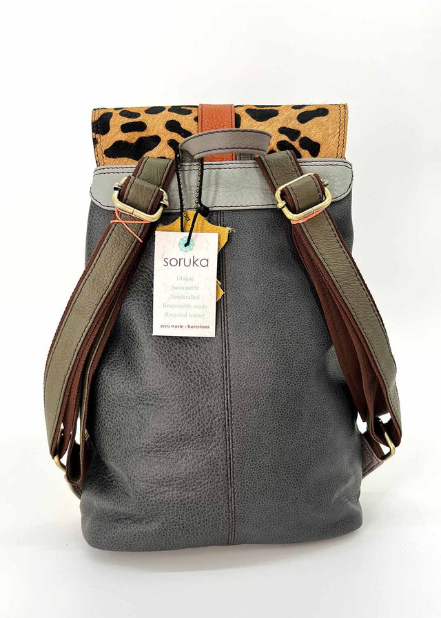 Soruka basic backpack in Fairtrade recycled leather