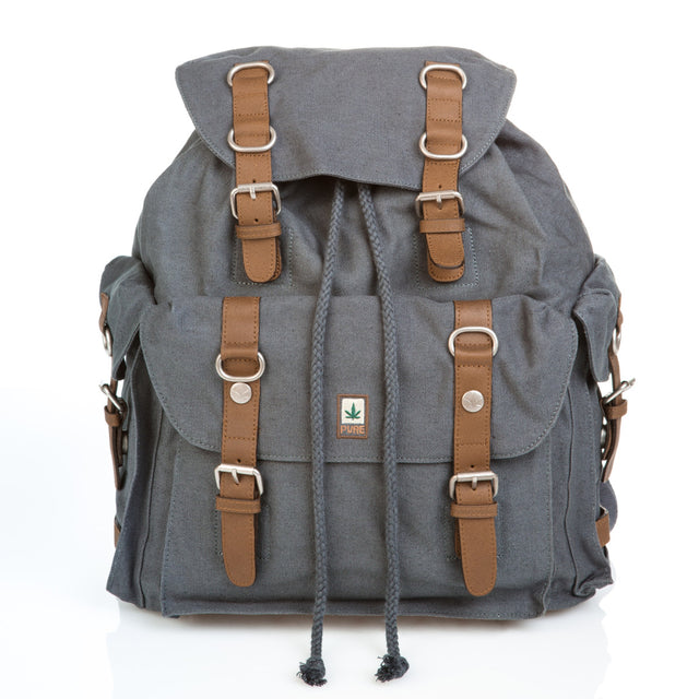 XL Pure hemp backpack with 3 external pockets