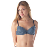 Bra with pre-shaped cup in Modal and Cotton with Lace