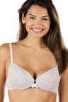 Bra with pre-shaped cup in Modal and Cotton with Lace