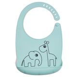 Bavaglino Impermeabile con Tasca Deer Friends in silicone alimentare