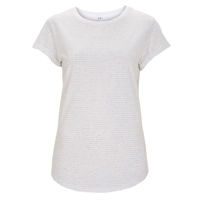 Maglia donna maniche arrotolate in cotone biologico