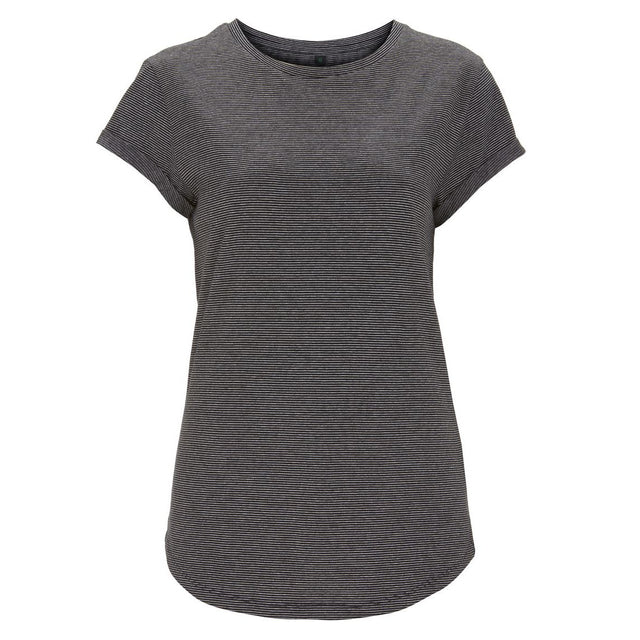 Maglia donna maniche arrotolate in cotone biologico