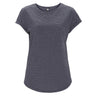 Women's rolled-sleeved organic cotton shirt