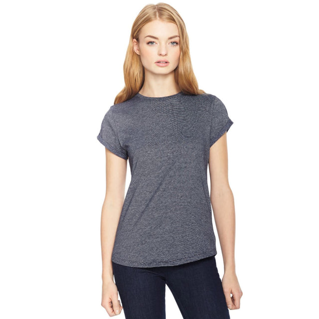 Women's rolled-sleeved organic cotton shirt