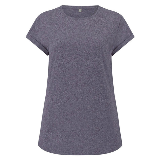 Maglia donna maniche arrotolate in cotone biologico