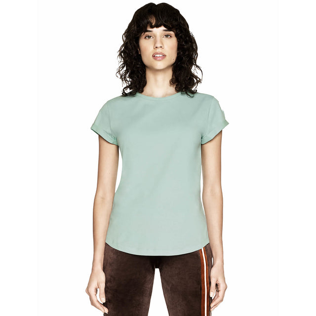 Women's rolled-sleeved organic cotton shirt