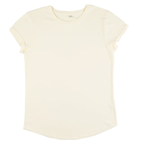 Women's rolled-sleeved organic cotton shirt