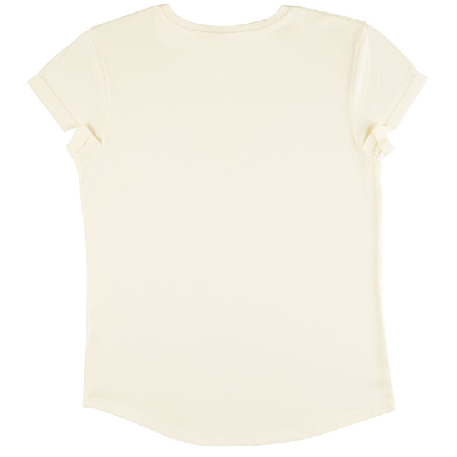 Women's rolled-sleeved organic cotton shirt