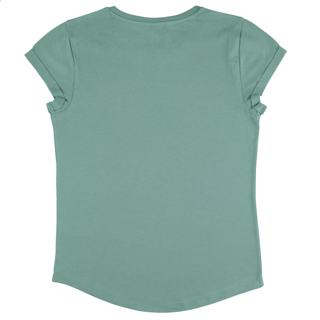 Women's rolled-sleeved organic cotton shirt