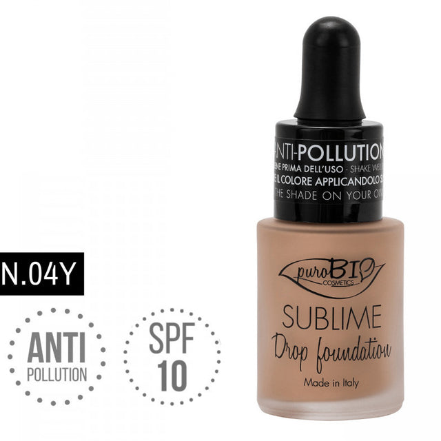 Fondotinta Drop Foundation Sublime 04 Y puroBIO VEGAN