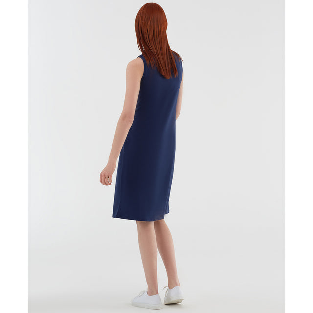 Sleeveless dress in organic cotton