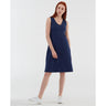 Sleeveless dress in organic cotton