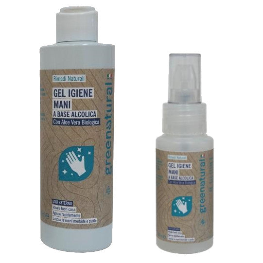 Alcohol-based hand sanitizing gel with organic aloe vera