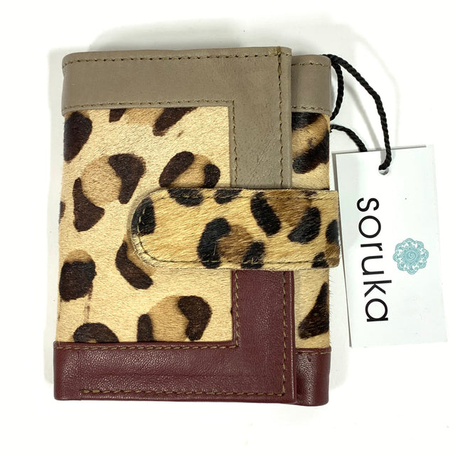 Easy animal print wallet in fair trade recycled leather