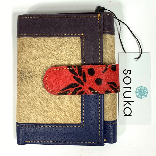 Easy animal print wallet in fair trade recycled leather